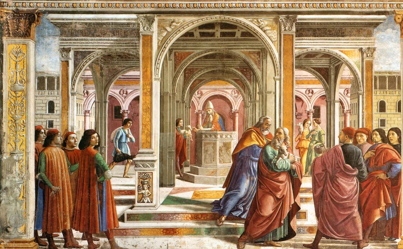 Cacciata di Gioacchino dal Tempio - Cappella Tornabuoni, Santa Maria Novella, Firenze